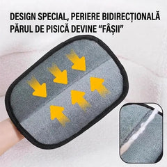 Mănușă Electrostatică pentru Îndepărtarea Părului de Animale – Curățare Rapidă și Eficientă a Părului de Pisică și Câine, Reutilizabilă