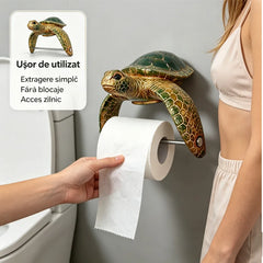 🐢🧻Suport Retro pentru Șervețele de Perete cu Design 3D de Țestoasă Marină