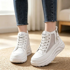👟 Pantofi sport casual înalți, din material tip plasă respirabil