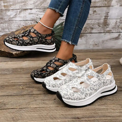 🌸[36-43]sandale casual la modă, cu decupaje și imprimeu stilat