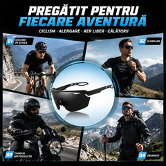 🕶️Ochelari de soare sport premium – Protecție UV400 și design futurist!