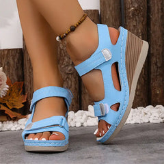 【36-43】sandale casual confortabile cu platformă și închidere cu velcro