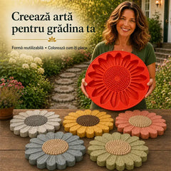 🌻Matriță DIY pentru dale de grădină în formă de floarea-soarelui