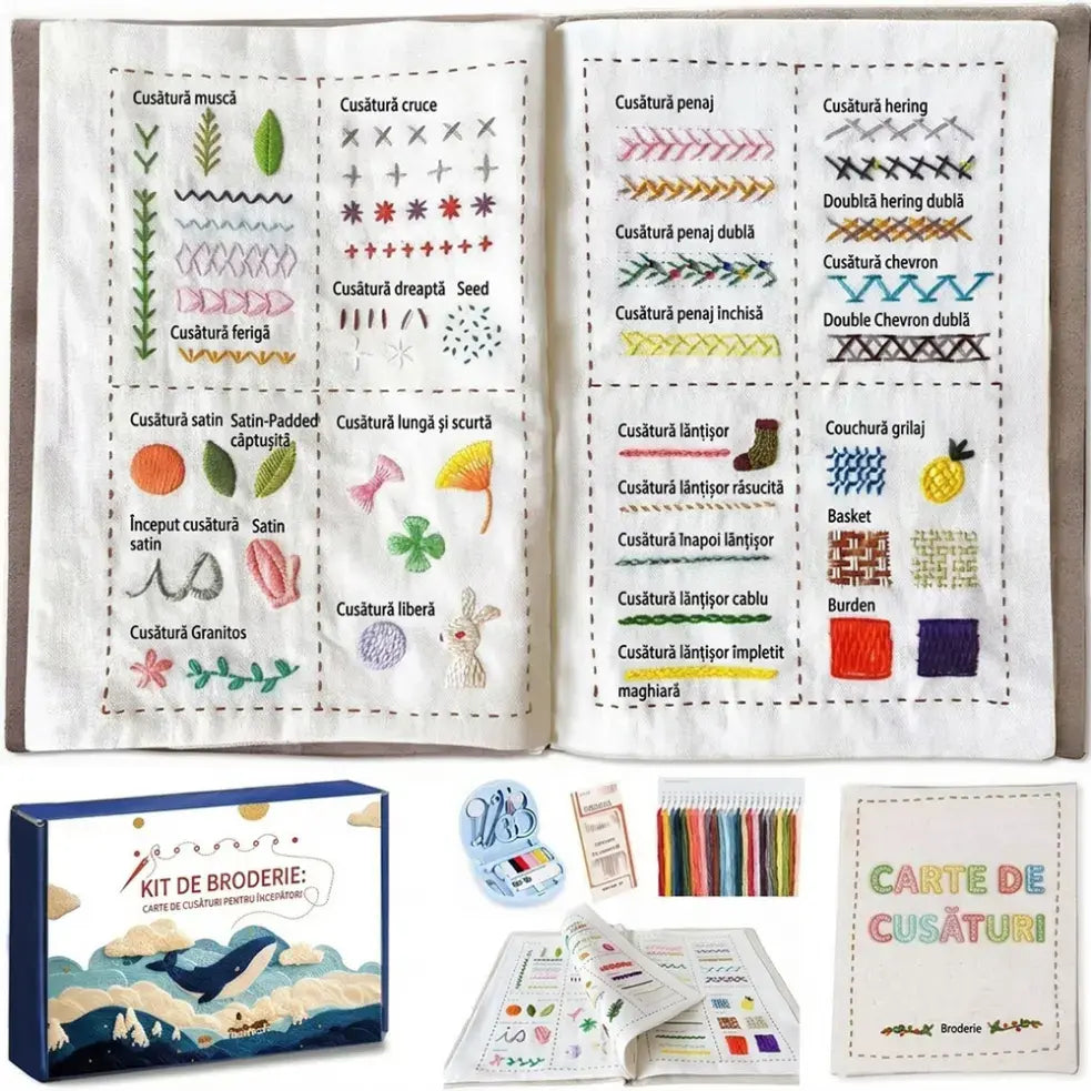 🧵Carnet Handmade pentru Cusut cu Broderie Textilă