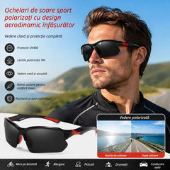 💥【Cumpără unul, primești unul gratuit】🕶️Ochelari de soare sport polarizați cu design aerodinamic înfășurător