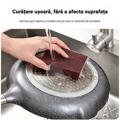 【Pachet de 5 bucăți】🧽 Spune Adio Arsurilor de pe Oale! Buretele Magic cu Carborund și Mâner – Curățare Fără Efort, Fără Mâini Murdare! ✨🍳