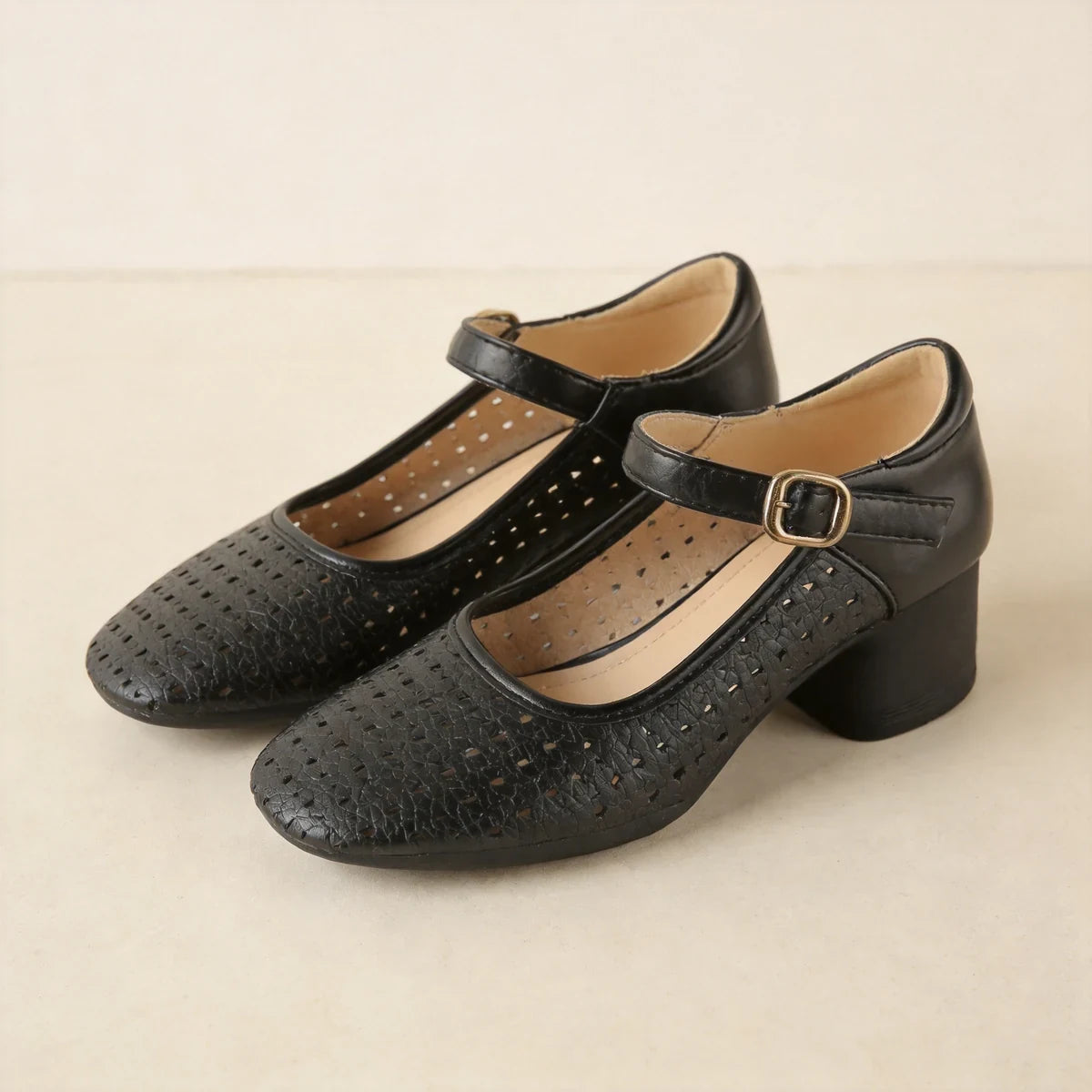 【Piele naturală premium atent selecționată】Sandale elegante cu toc înalt și design decupat