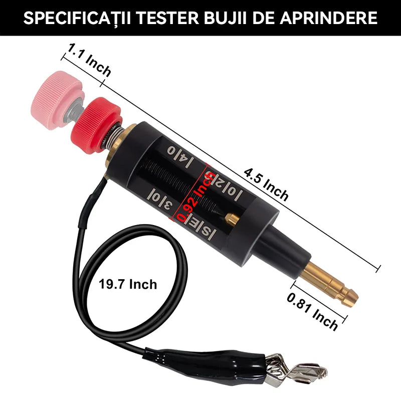 Tester Reglabil pentru Bujii Auto și Bobine de Aprindere, Instrument de Diagnosticare și Testare Rapidă cu Scală Gradată Clară ✨