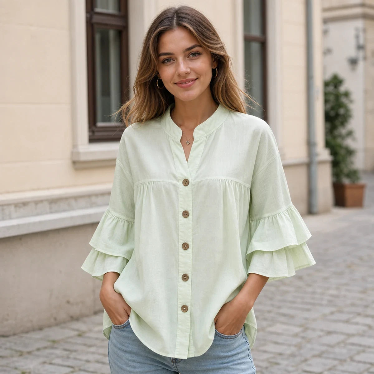 Colecția de Vară 2026 ✨ Cămașă Lungă Casual din Bumbac 100% 🌿 Ultra-Confortabilă și Șic!