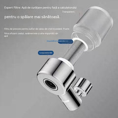🚰🔥Extensie de protecție împotriva stropirii pentru robinetul de bucătărie, filtru universal, purificator de apă, amplificator de presiune, duză rotativă la 360°, aerator
