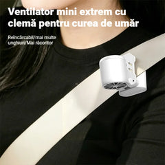 🌀 Mini Ventilator Portabil cu Clemă 3-în-1 – Atașabil la Șapcă, Centură sau Rucsac, Super Ușor de 50g! 🧢🚀