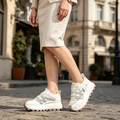 ✨Sneakers de Damă cu Platformă înaltă – Pantofi Sport cu Talpă Groasă pentru Efect de Alungire
