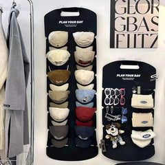 🔥🧢【2 buc】 🎩 Suport suspendat pentru șepci cu 12 buzunare: păstrează forma pălăriilor și previne șifonarea. Economisește spațiu și este ușor de agățat. 🏠✨