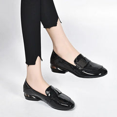 💖【Vânzări mari】💖Pantofi noi din piele franțuzească cu cataramă metalică și talpă moale