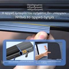 [Set de 4 bucăți] Perdea auto de umbrire cu șină glisantă și izolare termică
