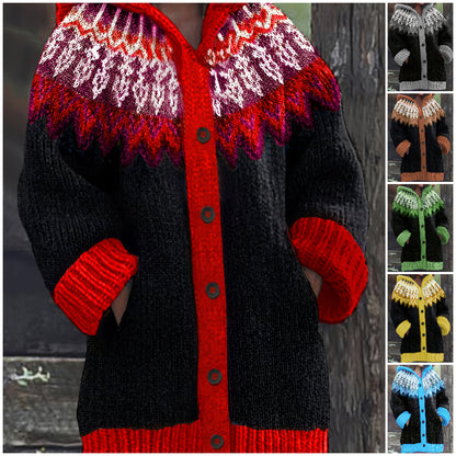 【S~5XL】✨Κομψό ρετρό μπουφάν με κουκούλα