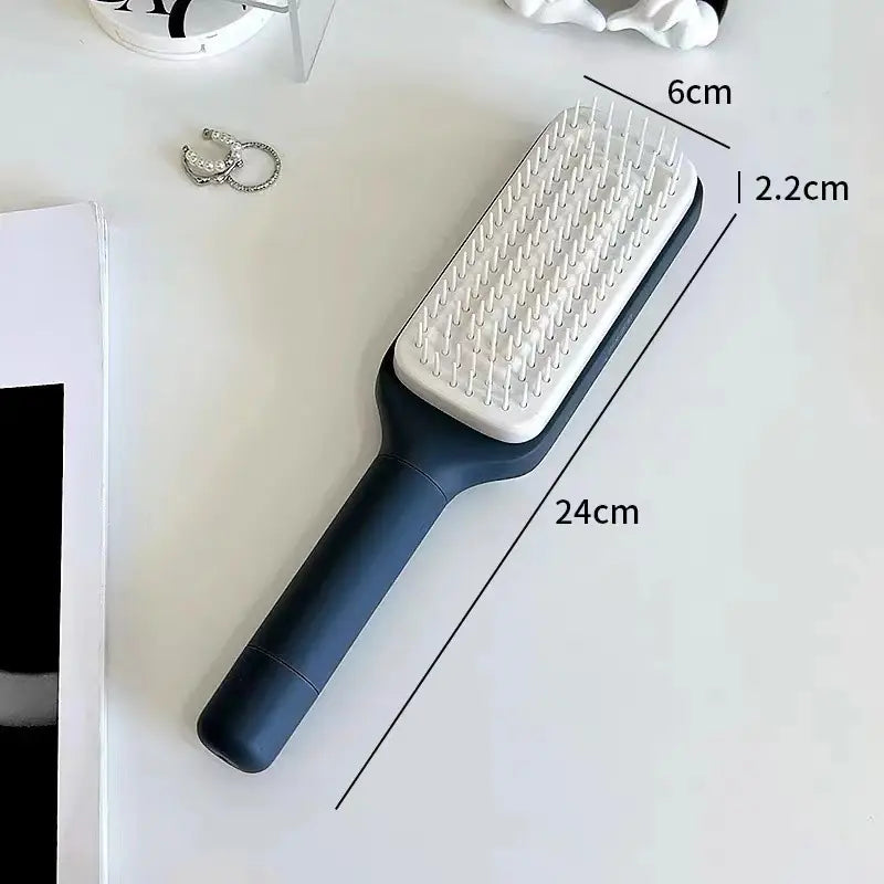 🪮 Perie de Păr cu Autocurățare Retractabilă – Adio Păr Încâlcit, Efect Antistatic și Masaj Capilar! Ofertă Limitată 1+1 GRATIS! 🌸🎁