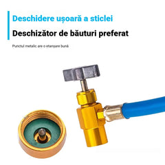 Furtun de Încărcare Freon R134a cu Manometru – Încarcă singur aerul condiționat al mașinii în 5 minute și economisește banii de service!