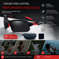 💥【Cumpără unul, primești unul gratuit】🕶️Ochelari de soare sport polarizați cu design aerodinamic înfășurător
