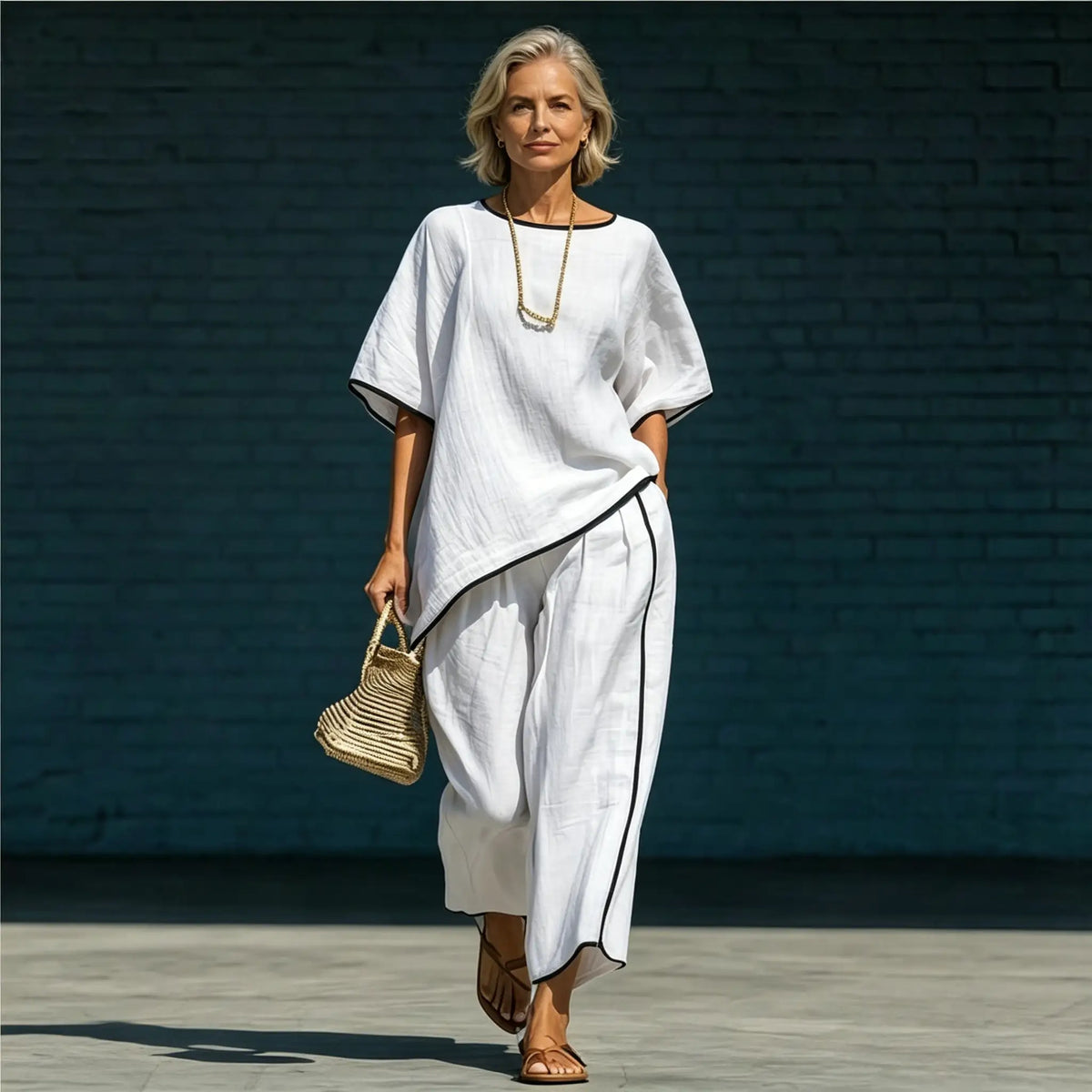 Set Casual de Vară din 2 Piese: Material Ultra-Respirabil, Croială Lejeră Anti-Transpirație, Mărimi S-5XL