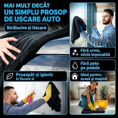 🚗🧽【Cumpără 1 Primești 1 Gratuit】 Prosop premium din microfibră pentru mașină — dublu strat, gros și cu absorbție ridicată a apei