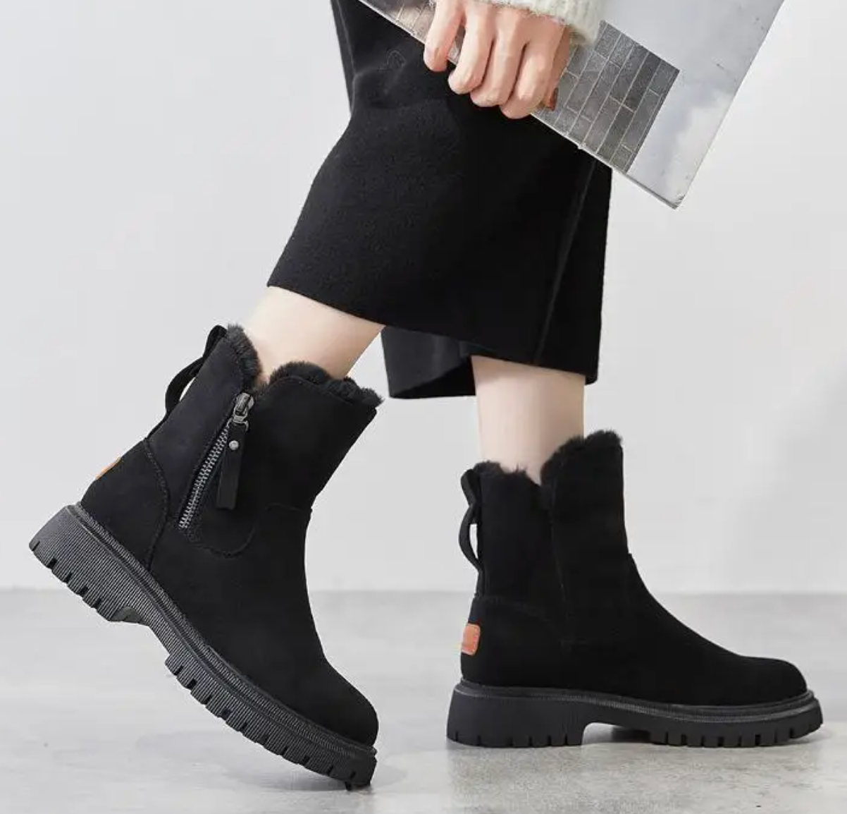 💘【35-43】Γυναικείες μπότες χιονιού 2024 χειμώνας νέα γυναικεία παπούτσια κασμίρ ζεστές μπότες
