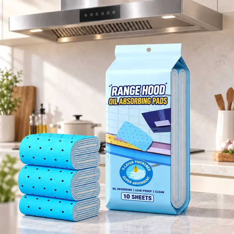 🧽 Spune Adio Curățării Anevoioase a Hotei! Absorbante Universale din Bumbac pentru Ulei (Set 1 Pachete / 10 Bucăți) | Blochează Uleiul Fără Scurgeri · Se Taie Ușor la Dimensiune · Material Căptușit în 5 Straturi · De Unică Folosință
