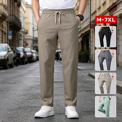 🌞【UPF50+】pantaloni bărbătești drepți din material răcoros, cu uscare rapidă
