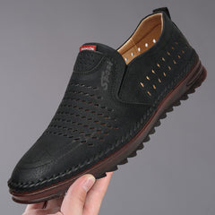 【Piele naturală lucrată manual】Pantofi casual bărbătești la modă, respirabili