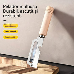 ✅Cumpără 1, primești 1 gratuit (2 articole) 🧅🔪 Curățător de legume multifuncțional: Curăță, feliază legume, deschide sticle! 🔥