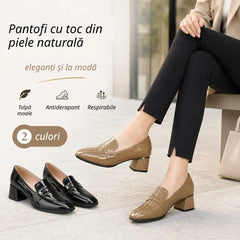 👠【Top 3 cele mai vândute din magazin】Pantofi cu toc din piele naturală, eleganți și la modă