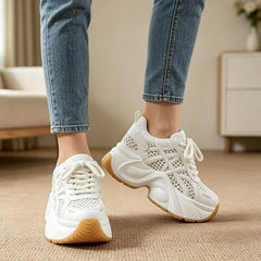 💛【Înălțare 7CM】Pantofi casual moderni cu mesh respirabil – efect de întinerire, confortabili și ușor de asortat