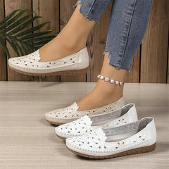 【36-43】🌸 Pantofi comozi cu broderie perforată și talpă moale – respirabili, eleganți și perfecți pentru purtare zilnică