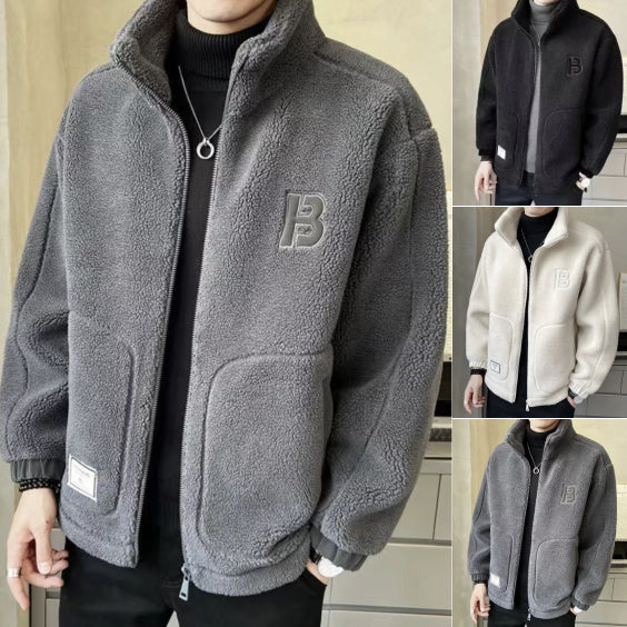 🎄🎄【L-6XL】Χειμερινό μπουφάν fleece, βαμβακερό μπουφάν, βαμβακερό παχύρρευστο μπουφάν από μαλλί αρνιού, ζεστό μπουφάν