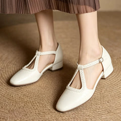 Pantofi Retro din Piele: Design cu Barete și Confort Sporit, Mărimi 35-40 ✨