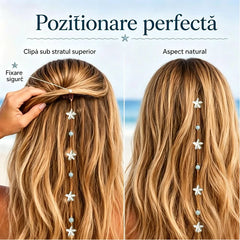 🎁Cumpără 1 Primești 1 Gratuit🐚Agrafă de Păr cu Lanț și Scoici în Stil Marin