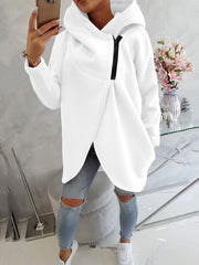 🧥 Hanorac de damă cu mâneci lungi și glugă, cu buzunare frontale ✅