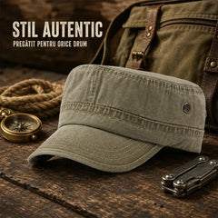 🧢 Șapcă bărbătească elegantă din bumbac pur cu cozoroc plat — evidențiază stilul masculin