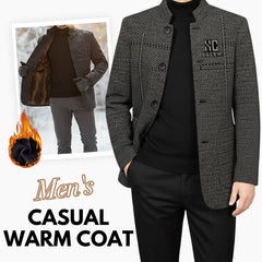 🔥 Reducere 60%! 🧥 Palton bărbătesc din lână cu căptușeală – gros și rezistent la vânt, alegerea perfectă pentru zilele reci ❄️