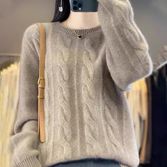 【S-3XL】🤩Pulover moale tricotat, cu guler rotund, nou pentru iarnă