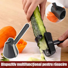 【3 buc】Dispozitiv Manual pentru Spiralat Legume: Formă de Pâlnie pentru Decorat Farfurii, Feliator Creativ pentru Morcovi și Castraveți