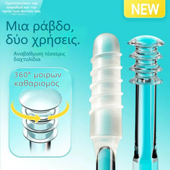 👂✨【Îndepărtare eficientă a cerumenului】Nou instrument de curățare a urechilor cu cap dublu, special conceput