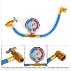 Furtun de Încărcare Freon R134a cu Manometru – Încarcă singur aerul condiționat al mașinii în 5 minute și economisește banii de service!