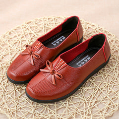 【35-41】Νέα μόδα δέρμα μαλακά παπούτσια casual μονή φλατ