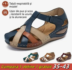 🔥🩰【35-43】Sandale de damă cu platformă din piele moale, decupate