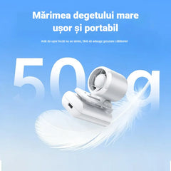 🌀 Mini Ventilator Portabil cu Clemă 3-în-1 – Atașabil la Șapcă, Centură sau Rucsac, Super Ușor de 50g! 🧢🚀
