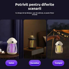 🦟 lampă portabilă anti-țânțari cu șoc electric｜atrage automat țânțarii・funcționare silențioasă・potrivită pentru interior și exterior ✨