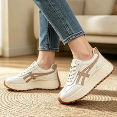 🍷 Pantofi casual moderni cu talpă groasă｜Efect de înălțare și subțiere + confort moale și elastic