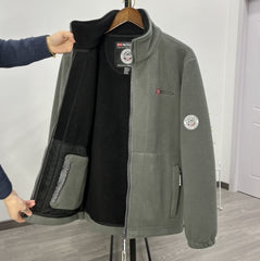 Palton bărbătesc din fleece gros de lână, călduros și confortabil