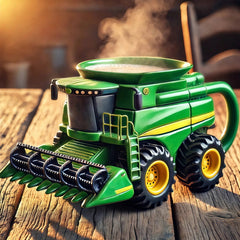 🔥 Cană de cafea retro premium – design în formă de tractor